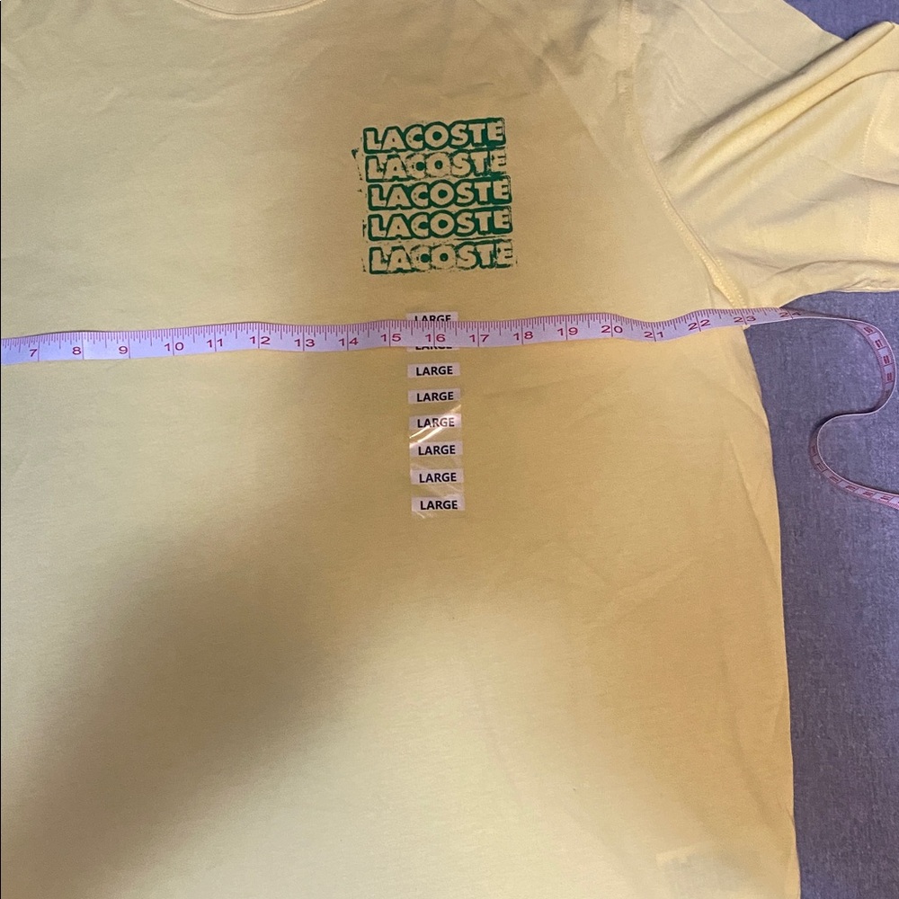 Lacoste Lemon Tee with Logo Print - Picture 6 of 12